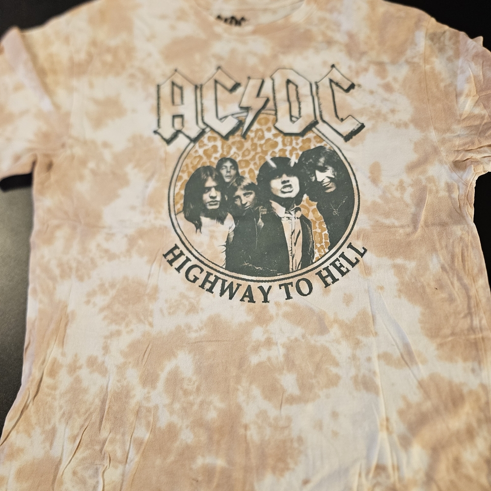 Hybrid Apparel AC/DC "Highway to Hell" tie-dye t-shirt Unisex Large 2023